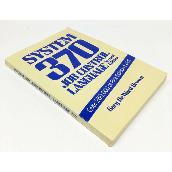 Vintage 1987 IBM System 370 Job Control Language by Gary DeWard Brown Paperback - Picture 10 of 10